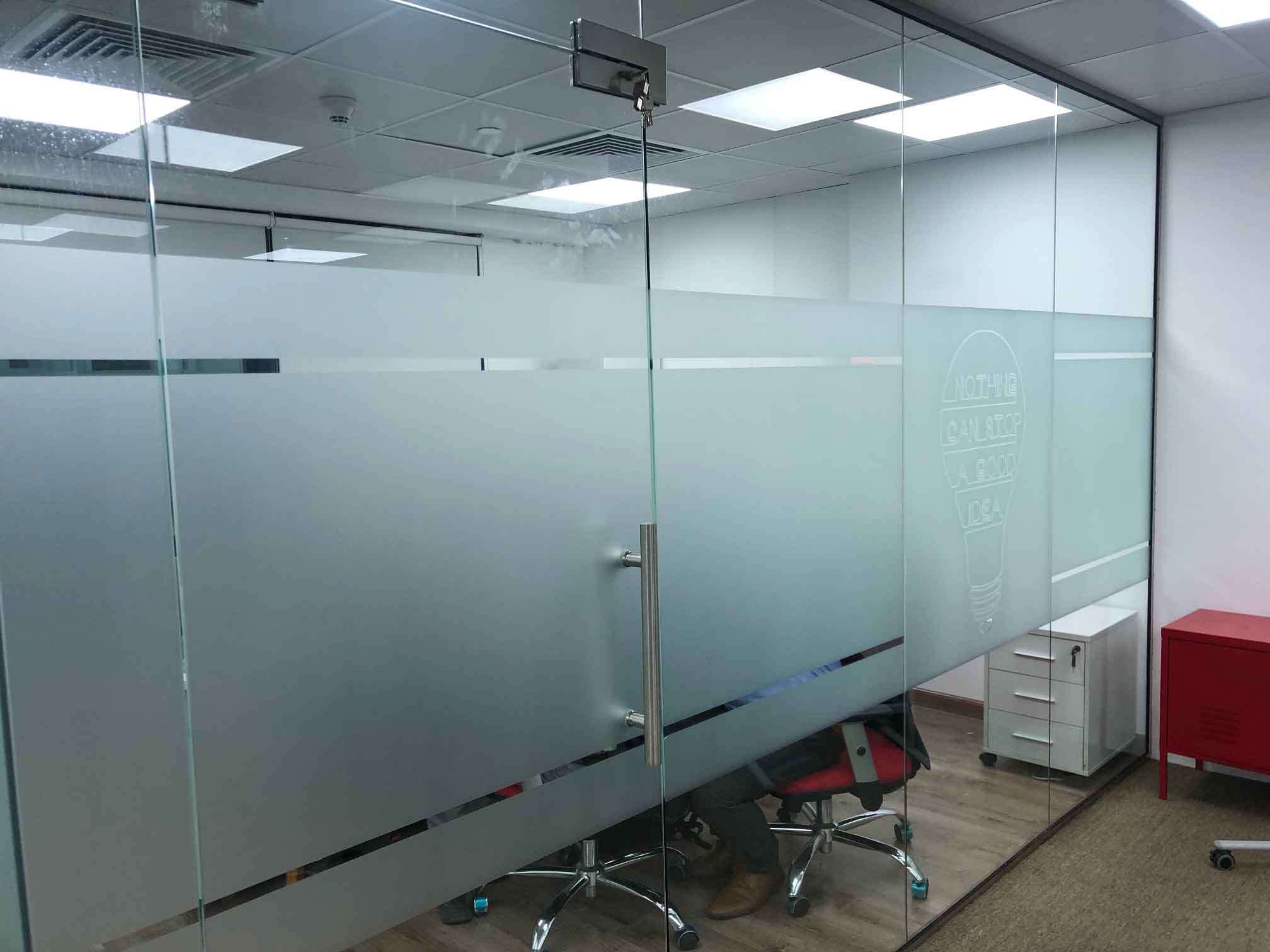 glass sticker for office partitions