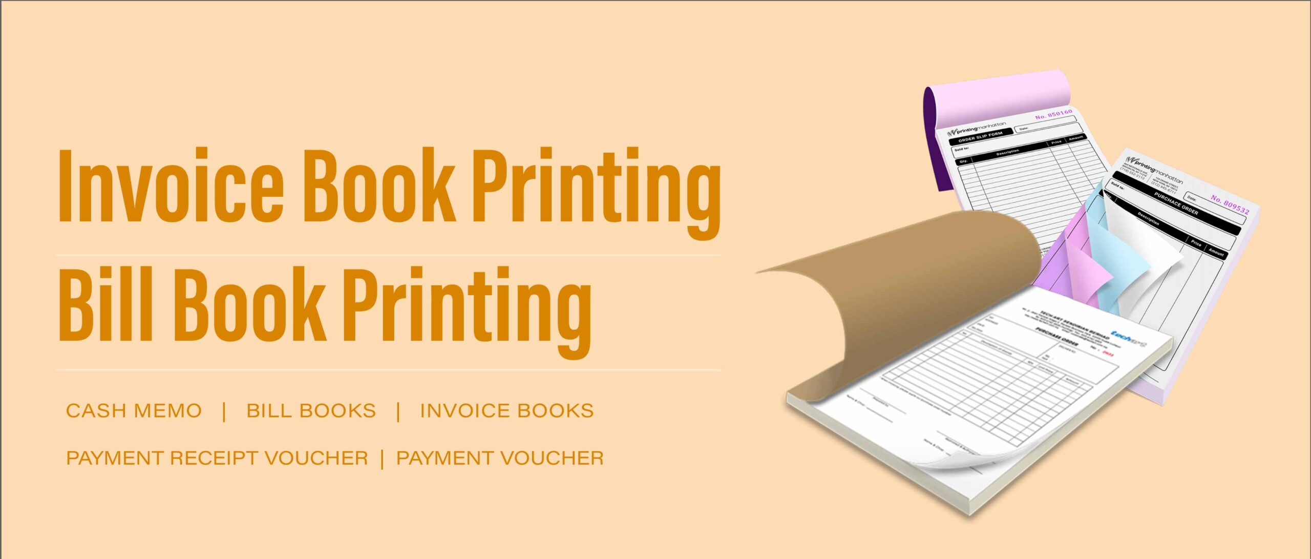 Invoice book printing