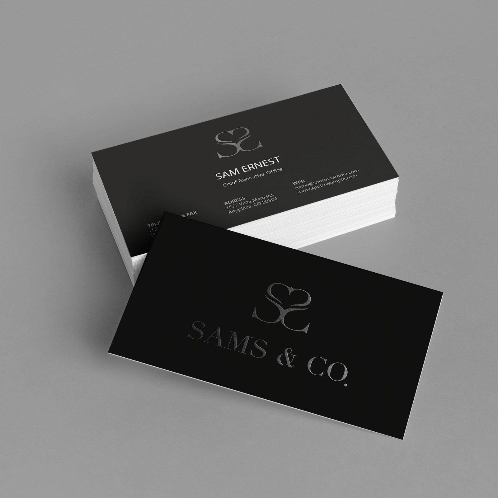 embossed business cards