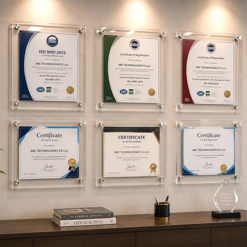 floating acrylic frames Dubai