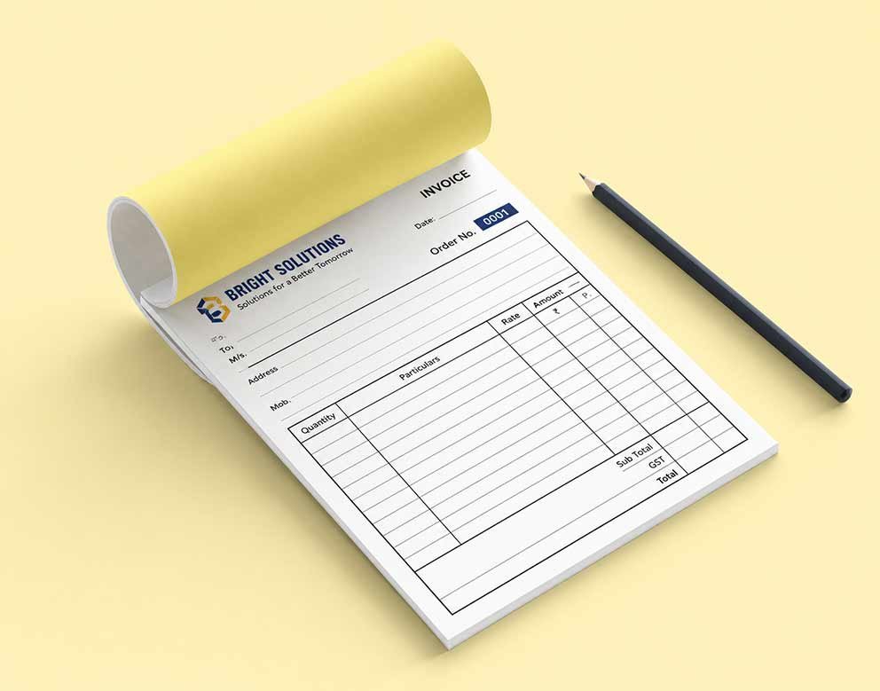 invoice book printing Dubai