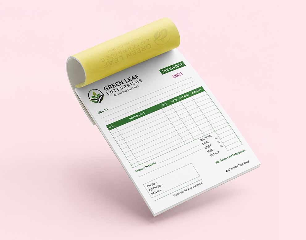 Receipt Book Printing Dubai